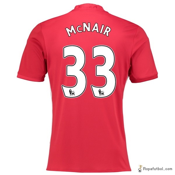 Camiseta Manchester United Replica Primera Ropa McNair 2016/17 Rojo